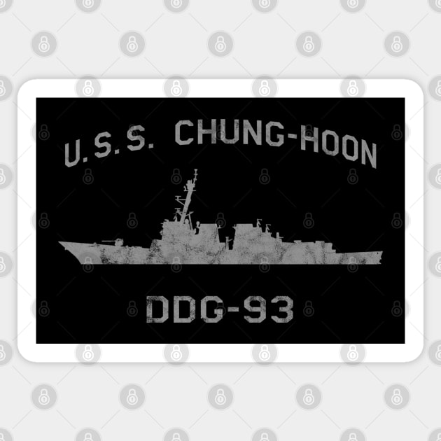 DDG-93 Uss Chung-Hoon Ships Profile Sticker by DesignedForFlight